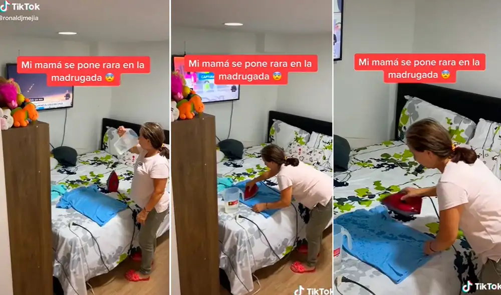 Miles de usuarios quedaron impresionados con la forma de planchar de esta mujer. Foto: composición LR / captura de TikTok / @ronaldjmejia