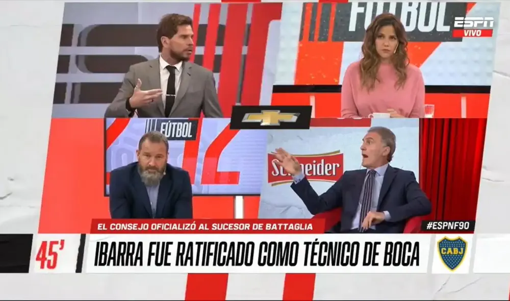 Pollo Vignolo y Ruggeri. Foto: captura ESPN. Pollo Vignolo y Ruggeri. Foto: captura ESPN.