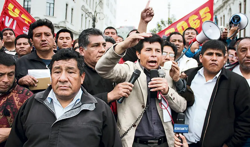 Pedro Castillo fue el principal rostro del magisterio durante la huelga de profesores del 2017. Foto: La República