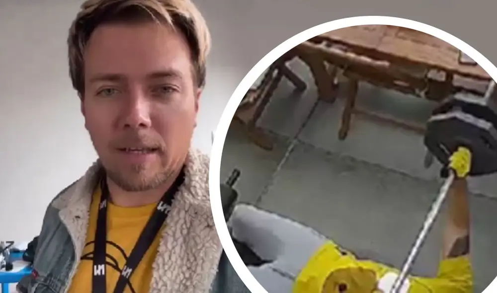 Las cámaras de seguridad captaron el accidente de Julián Zucchi. Foto: Julián Zucchi/Instagram