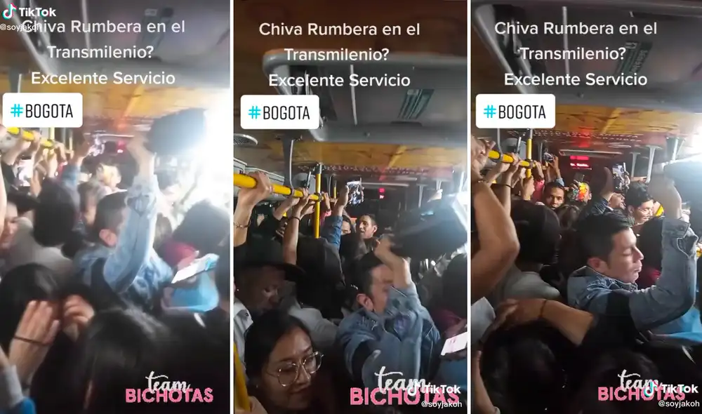 El hombre armó la fiesta dentro del bus colombiano. Foto: composición LR/captura de TikTok/@soyjako El hombre armó la fiesta dentro del bus colombiano. Foto: composición LR/captura de TikTok/@soyjako