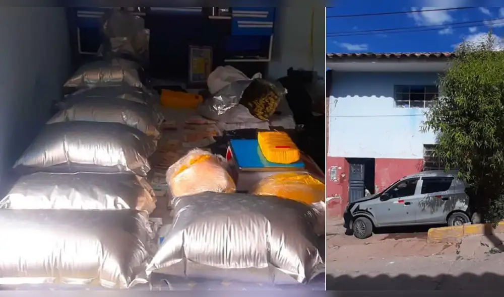 Al parecer, la droga fue enviada por encomienda, pues se encontraron paquetes con remitentes y destinatarios. Foto: PNP