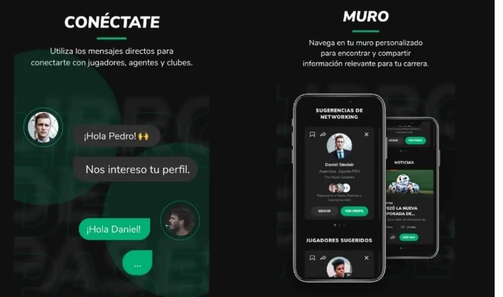 La aplicación consiste en que agentes y clubes hagan 'match' con los jugadores que les interesan. Foto: Info Negocios
