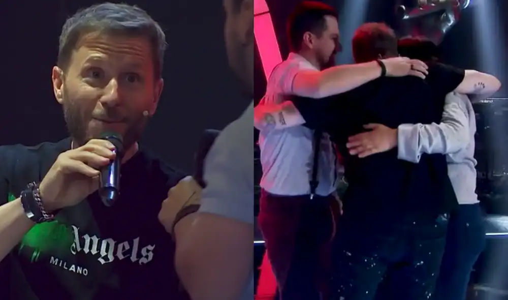 Noel Schajris protagonizó tierno momento en "La voz". Foto: composición LR/ capturas de Latina