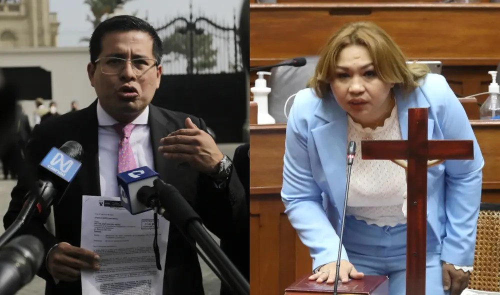 El último lunes, Karelim López denunció ante las autoridades de un mensaje amenazante en la puerta de su casa. Foto: composición/La República/Congreso