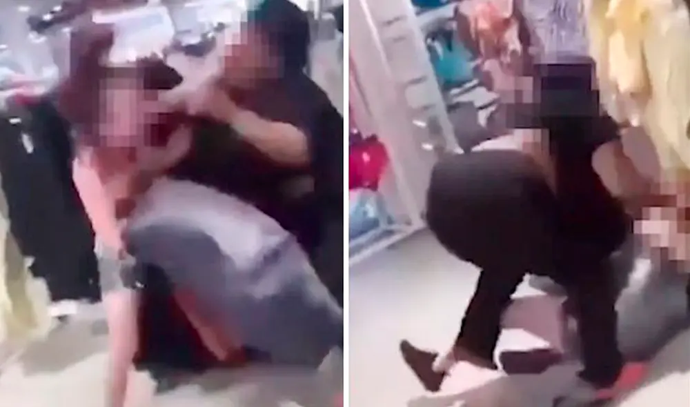 De momento, se desconoce qué fue lo que provocó el violento enfrentamiento entre las dos mujeres. Foto: composición LR / Twitter: @heluvara