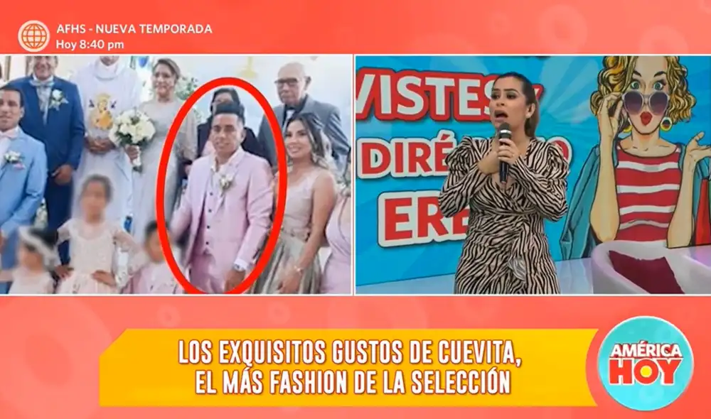 Ethel Pozo salió a defender a Christian Cueva tras ser el blanco de burlas por su traje rosado. Foto: América TV
