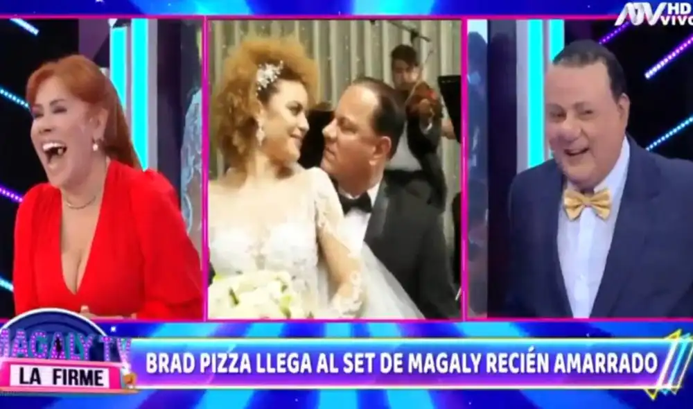'Brad Pizza' divirtió con sus divertidas ocurrencias en "Magaly TV, la firme". Foto: captura de ATV 'Brad Pizza' divirtió con sus divertidas ocurrencias en "Magaly TV, la firme". Foto: captura de ATV
