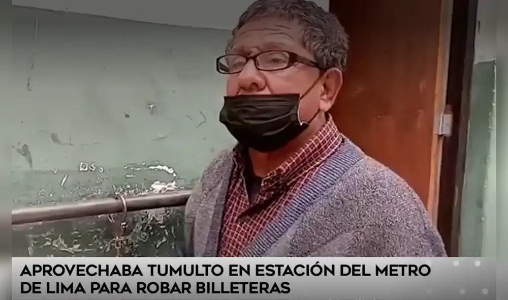El hombre fue trasladado a la Comisaría de Apolo, en donde se levantó la denuncia por el hurto de la billetera, que contenía S/ 460. Foto: captura de América Noticias. El hombre fue trasladado a la Comisaría de Apolo, en donde se levantó la denuncia por el hurto de la billetera, que contenía S/ 460. Foto: captura de América Noticias.