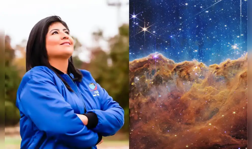 Aracely Quispe cumplió sus sueños con el telescopio James Webb. Foto: composición LR/El Peruano/NASA