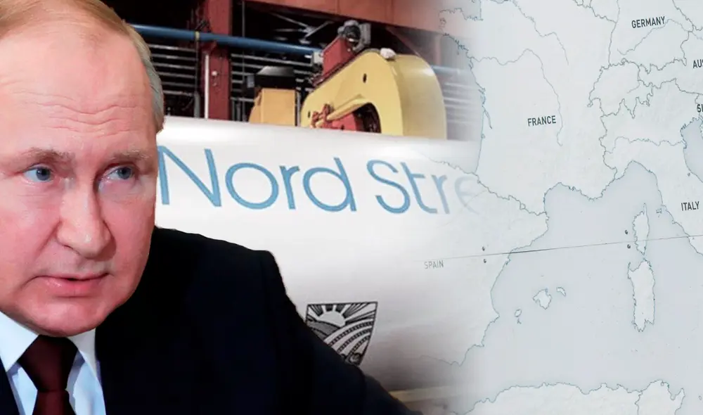 El gasoducto ruso Nord Stream suspendió el suministro de gas este 11 de julio hasta el próximo 21. Foto: composición LR/EFE/AFP