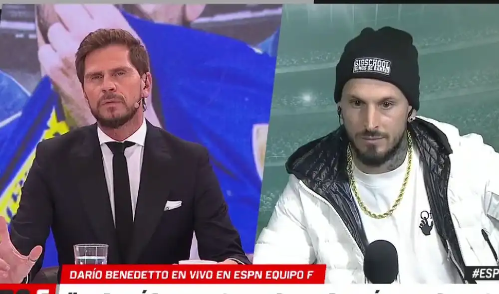Benedetto habló con Sebastián Vignolo a más de una semana de la eliminación de copa. Foto: captura ESPN.