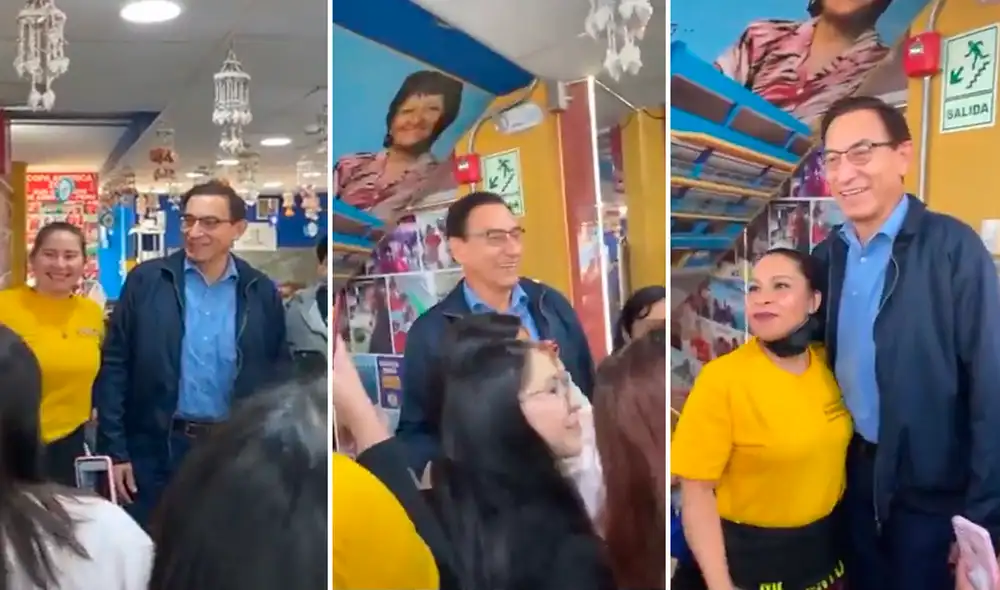 Expresidente Martín Vizcarra visita restaurante limeño y comensales le cantan ‘Mi bebito fiu fiu’. Foto: composición LR/captura de TikTok@cynthiarivarol5