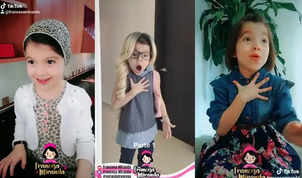 Las publicaciones de esta pequeña han alcanzado miles de 'likes' y reproducciones. Foto: composición LR / captura de TikTok / @francesamiranda Las publicaciones de esta pequeña han alcanzado miles de 'likes' y reproducciones. Foto: composición LR / captura de TikTok / @francesamiranda