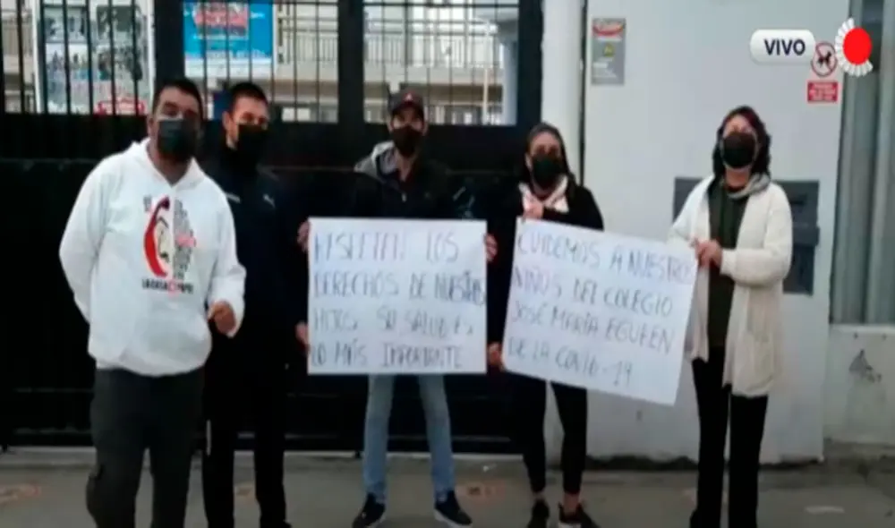 Padres de familia piden apoyo al Minedu. Foto: captura de RPP