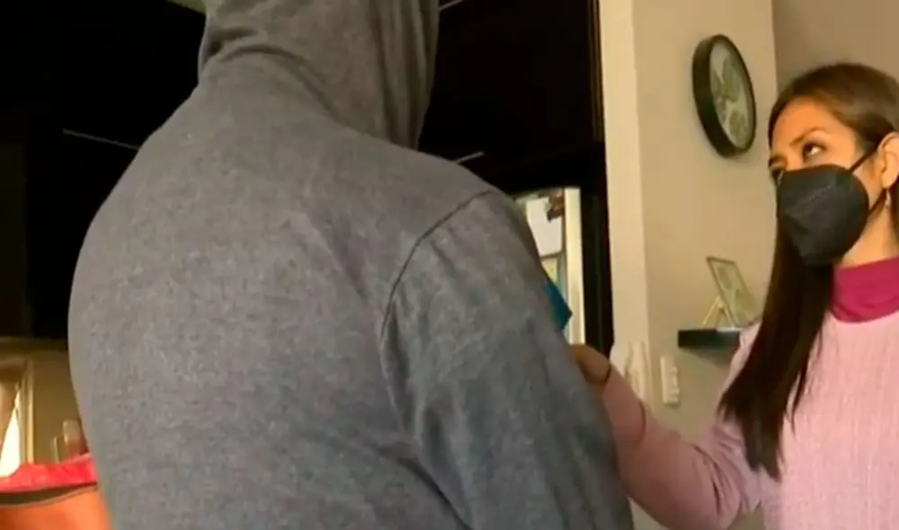 Joven exige a las autoridades apoyo para detener a su agresor. Foto: captura de ATV Joven exige a las autoridades apoyo para detener a su agresor. Foto: captura de ATV