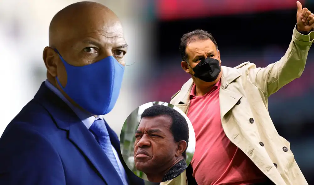 Roberto Mosquera y Juan Reynoso defendieron los colores de la selección peruana en su época de futbolistas. Foto: composición/La República/EFE