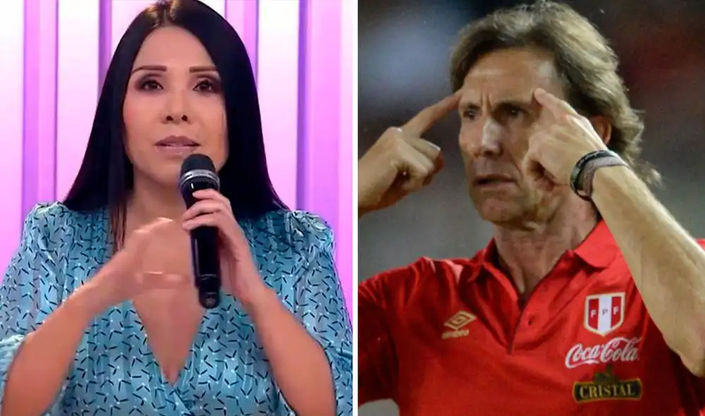 Tula Rodríguez cree que es normal que se le deba reducir el sueldo a Ricardo Gareca, ya que no pudo llevar a Perú al Mundial Qatar 2022. Foto: composición LR/captura de América TV/Once