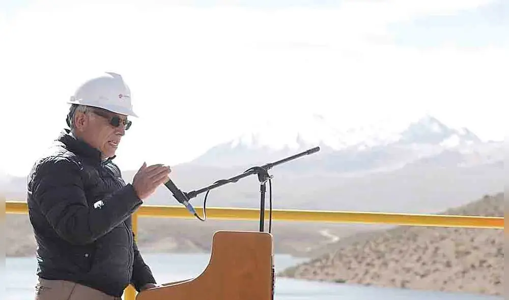 Entrega. Premier Aníbal Torres durante la inauguración de presa de Cularjahuira. Foto: La República