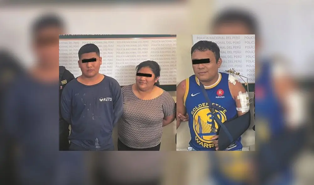 Sujetos y fémina fueron llevados al Areincri para investigaciones. Foto: PNP