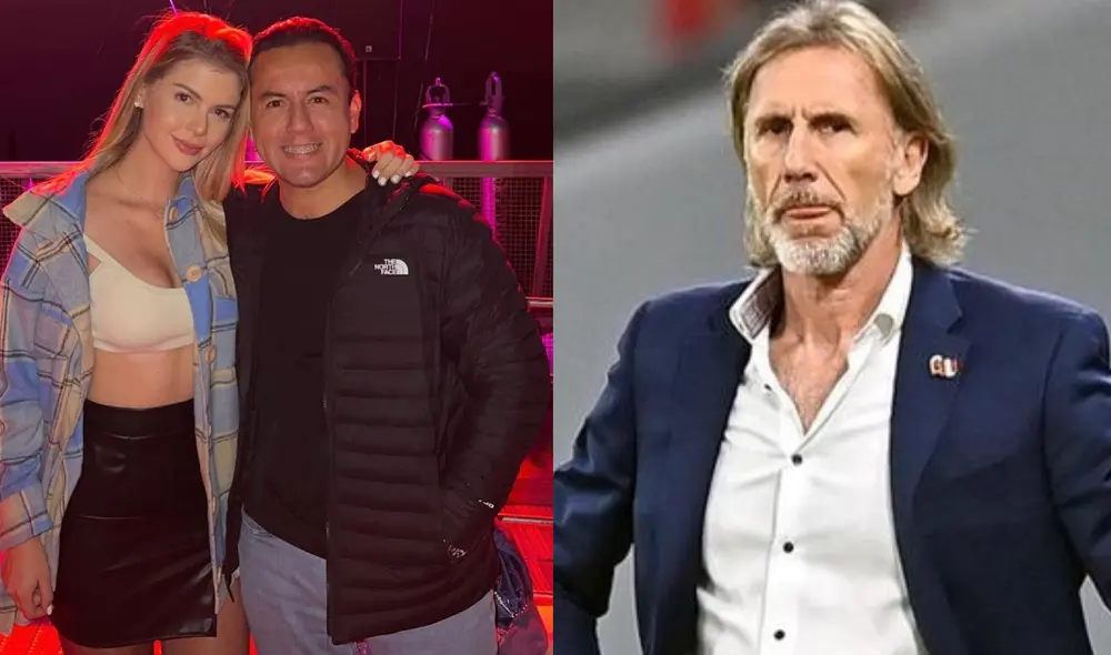 Durante “América hoy”, Fernando Armas le sugirió a Brunella Horna que Richard Acuña auspicie su retorno como DT del equipo nacional. Foto: composición: Brunella Horna/Instagram/AFP