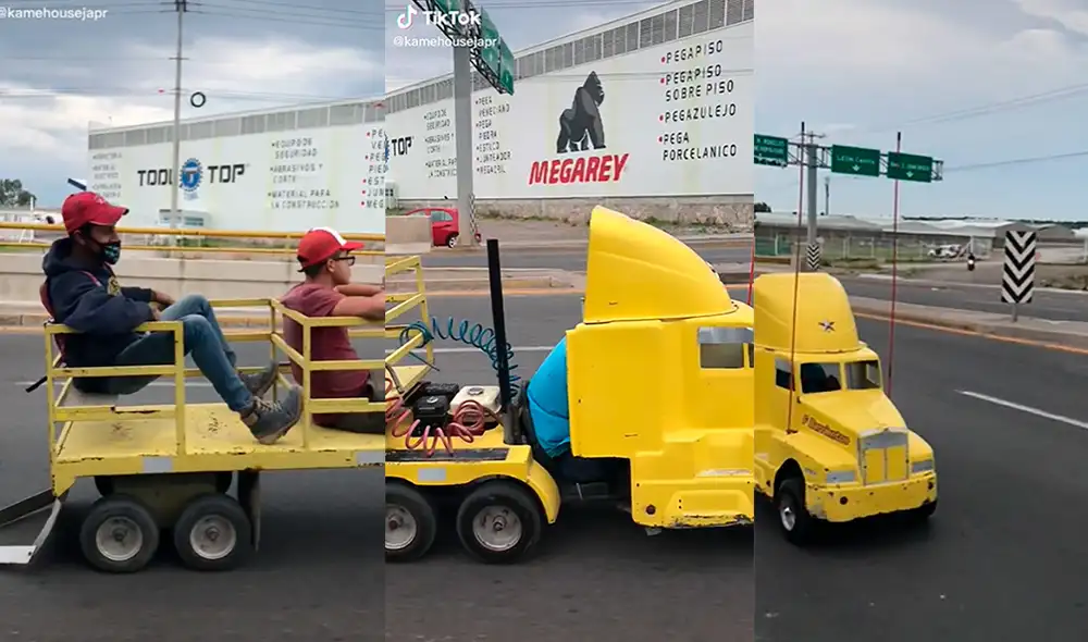 El vehículo dejó sorprendidos a varios usuarios por la sencilla carrocería que presentaba para ser utilizado. Foto: composición LR/captura de TikTok/@kamehousejapr El vehículo dejó sorprendidos a varios usuarios por la sencilla carrocería que presentaba para ser utilizado. Foto: composición LR/captura de TikTok/@kamehousejapr