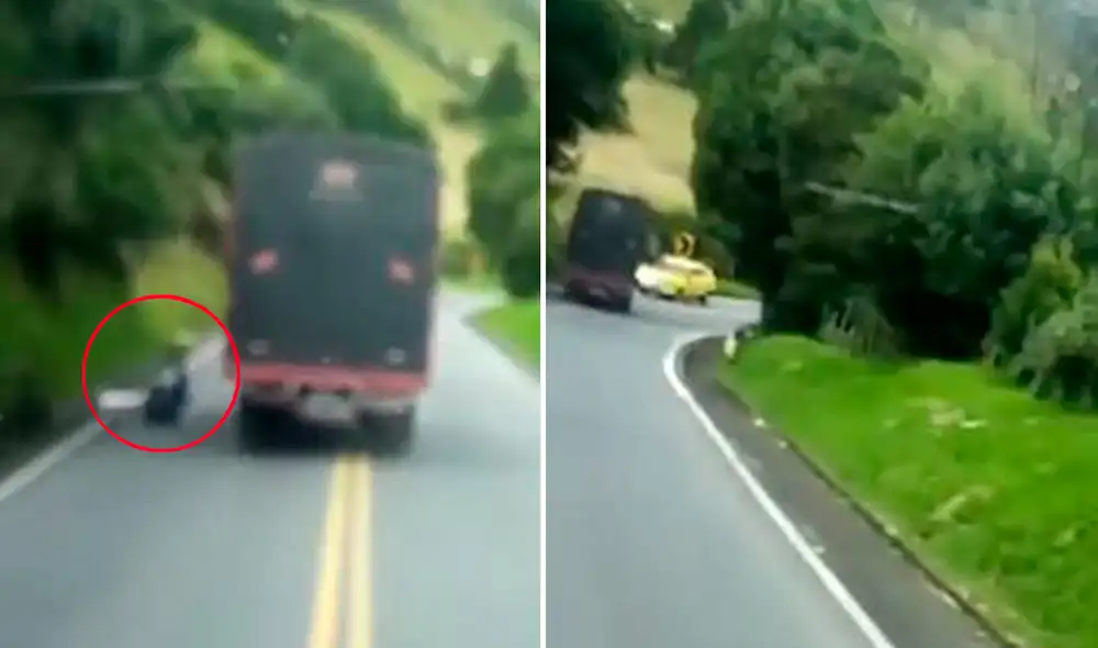 El impactante video del accidente de tránsito se volvió viral en las redes sociales. Foto: captura de Twitter/@TodosporCali El impactante video del accidente de tránsito se volvió viral en las redes sociales. Foto: captura de Twitter/@TodosporCali