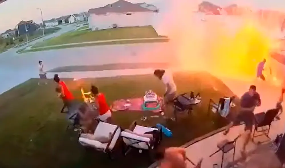 La desafortunada familia celebraba el Día de la Independencia de Estados Unidos, pero todo salió de la peor manera. Foto: captura de La Vanguardia La desafortunada familia celebraba el Día de la Independencia de Estados Unidos, pero todo salió de la peor manera. Foto: captura de La Vanguardia