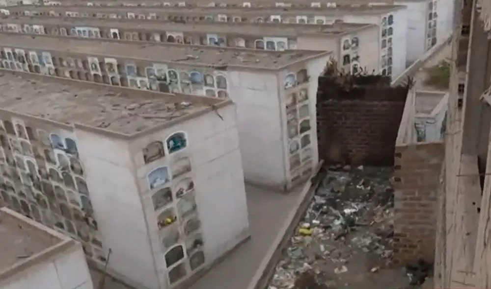 Vecinos de la zona denunciaron que los invasores pretenden derrumbar el muro que impide su entrada al camposanto. Video: ATV Vecinos de la zona denunciaron que los invasores pretenden derrumbar el muro que impide su entrada al camposanto. Video: ATV