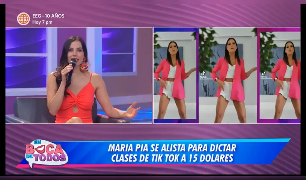 La iniciativa de María Pía Copello de lanzar un curso sobre TikTok fue defendida por Maju Mantilla. Foto: captura de América TV