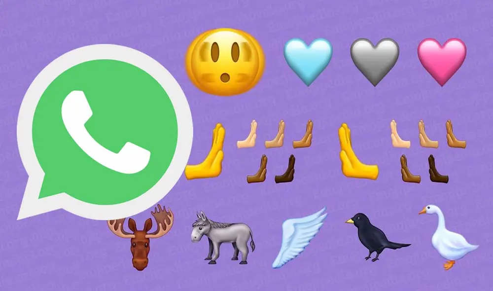 Estos emojis llegarían a WhatsApp a inicios de 2023. Foto: Emojipedia Estos emojis llegarían a WhatsApp a inicios de 2023. Foto: Emojipedia