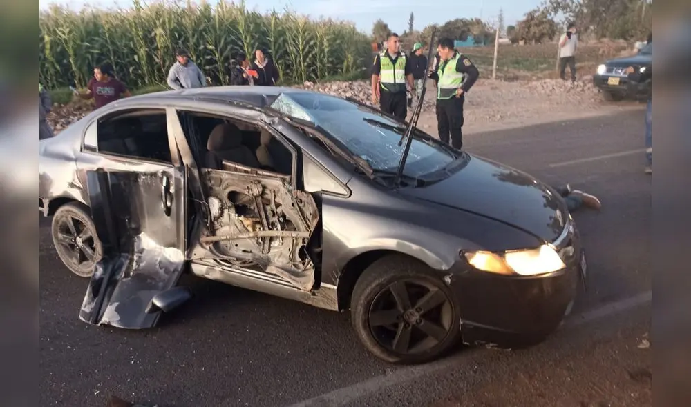 Asaltantes viajaban en un auto con placas falsas. Foto: PNP