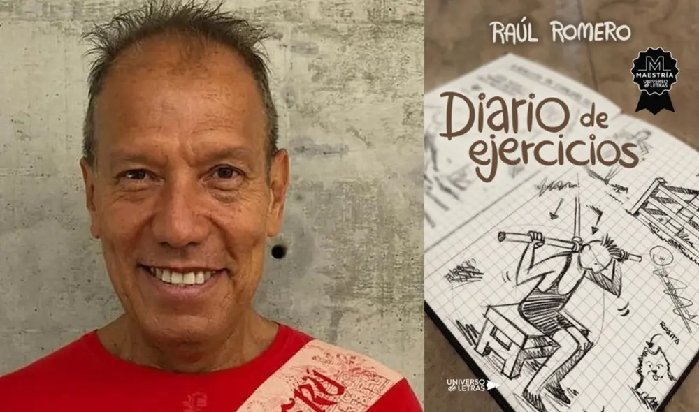 Raúl Romero se adentra en el mundo de la literatura con "Diario de ejercicios". Foto: composición/Raúl Romero/Instagram/libros.cc
