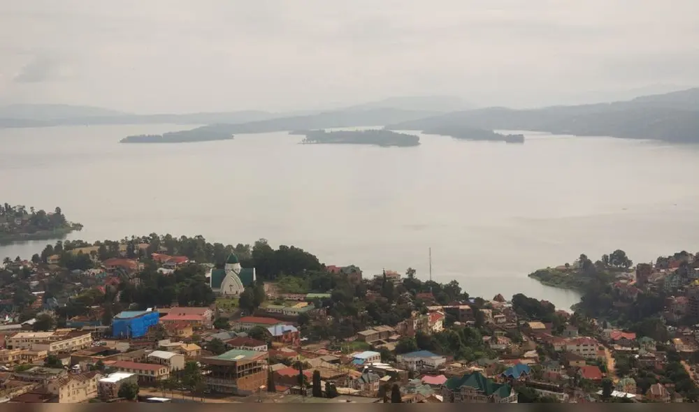 Vista del lago Kivu desde la ciudad de Bukavu, provincia de Kivu del Sur, República Democrática del Congo. Foto: Legion-Media