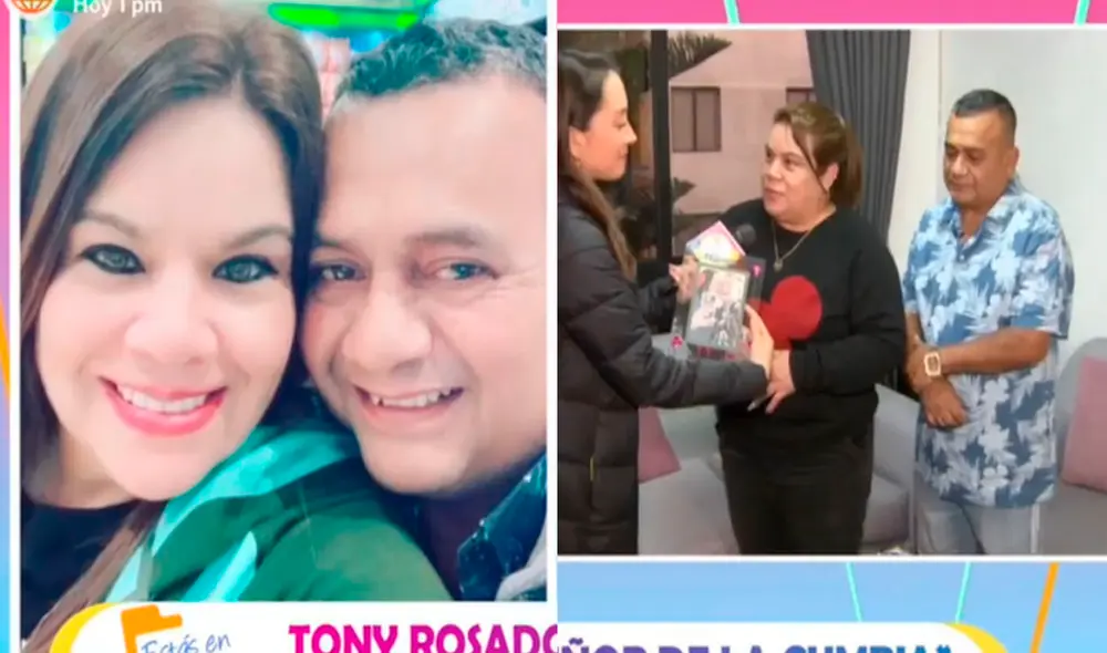 Tony Rosado presentó a su esposa Susán Pacheco. Foto: capturas América TV