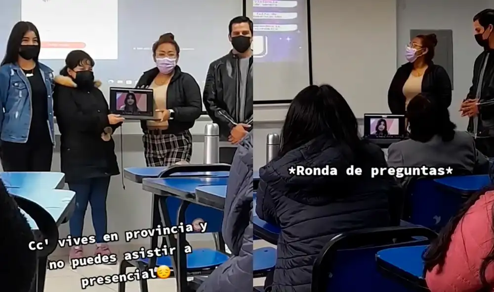 La joven pudo cumplir con su parte del trabajo con apoyo de sus compañeros de clase. Foto: composición LR/ captura de TikTok/ @joseodar0