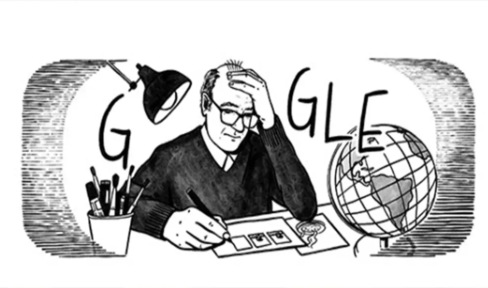 Doodle en homenaje a Quino. Foto: captura/Google Doodle en homenaje a Quino. Foto: captura/Google