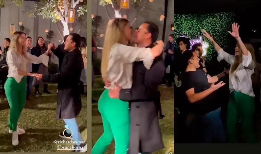 Brunella Horna lució emocionada el anillo de compromiso con el que Richard Acuña. Foto: captura/Instagram
