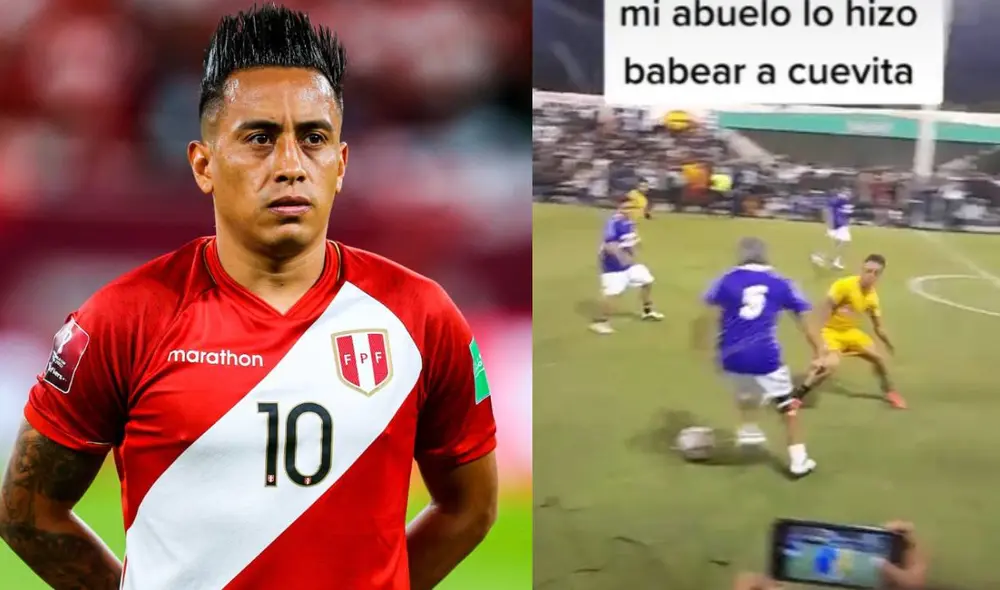 Christian Cueva participó en una pichanga. Foto: composición/captura/TikTok @elverivanbecerrazelada