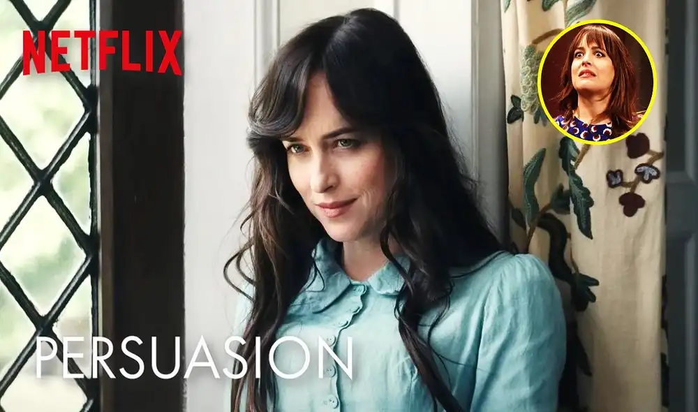 En "Persuasión", Dakota Johnson interpreta a una versión moderna de Anne Elliot. Foto: composición LR/Netflix/E! Online