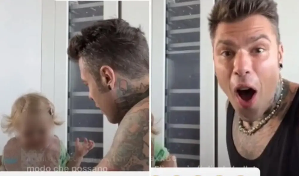 La transmisión del cantante italiano y su bebé se viralizó en diferentes plataformas sociales. Foto. TikTok/@su.a016