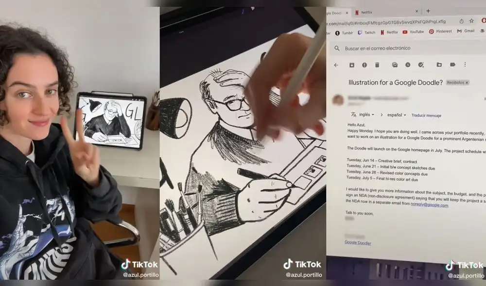 La joven sorprendió al mundo con el resultado entregado para Google. Foto: composición LR/@azul.portillo/TikTok La joven sorprendió al mundo con el resultado entregado para Google. Foto: composición LR/@azul.portillo/TikTok