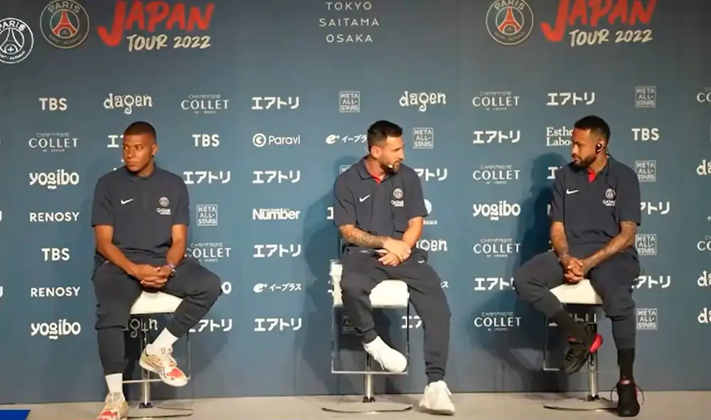 PSG: sus tres máximas estrellas brindaron una conferencia de prensa. Foto: captura de PSG PSG: sus tres máximas estrellas brindaron una conferencia de prensa. Foto: captura de PSG