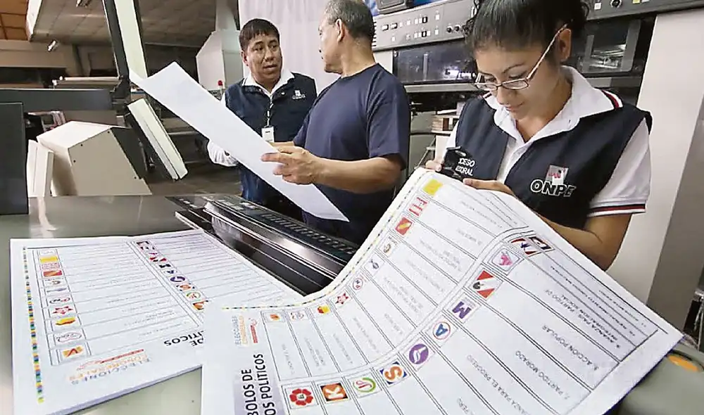 Avance. Cédulas de sufragio a nivel regional están definidas. Foto: Onpe