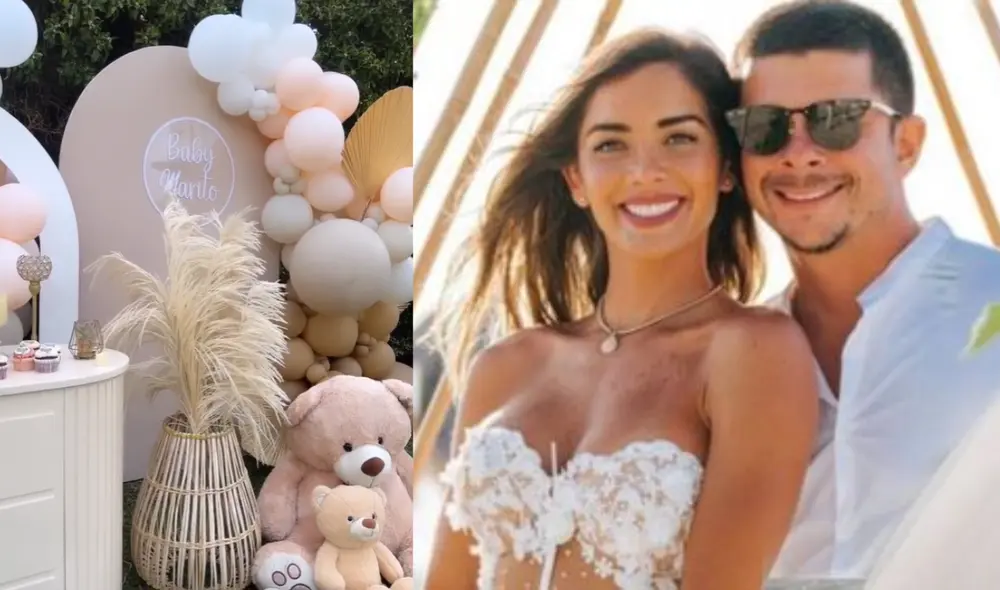 Korina Rivadeneira y Mario Hart lucieron felices en su baby shower. Foto: composición LR/Instagram/@korinarivadeneira/@lucianafusterg Korina Rivadeneira y Mario Hart lucieron felices en su baby shower. Foto: composición LR/Instagram/@korinarivadeneira/@lucianafusterg