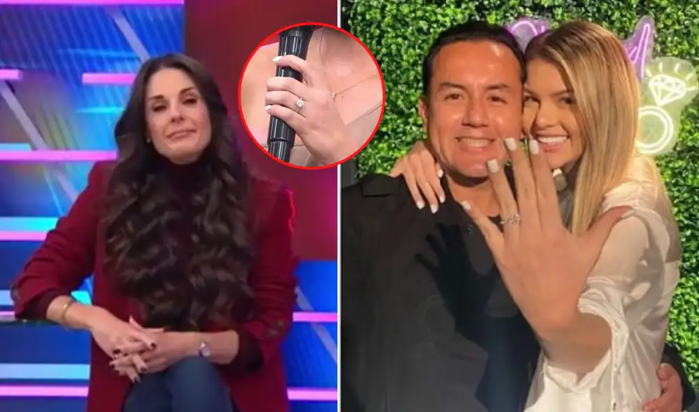 Rebeca Escribens opinó sobre el compromiso entre Brunella Horna y Richard Acuña. Foto: composición LR / captura América TV / Instagram @brunehorna Rebeca Escribens opinó sobre el compromiso entre Brunella Horna y Richard Acuña. Foto: composición LR / captura América TV / Instagram @brunehorna