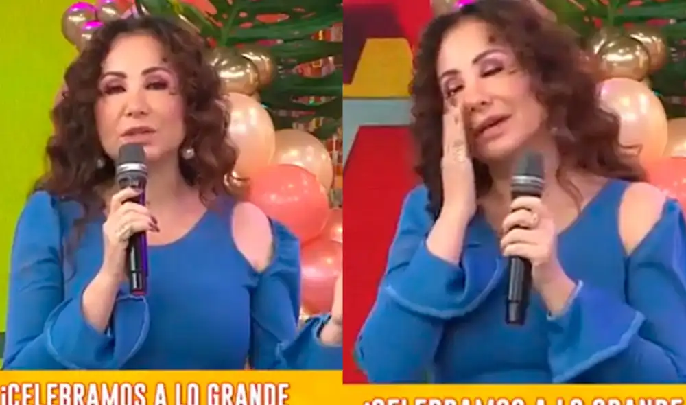 Janet Barboza agradeció a los conductores de "América hoy" por los saludos de cumpleaños. Foto: composición LR/captura América TV