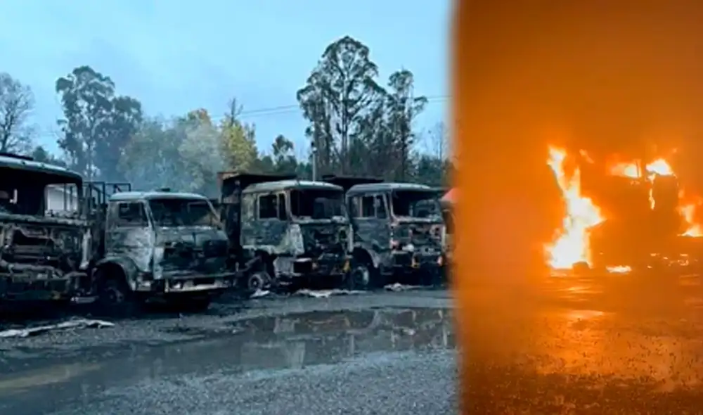 Grupo radical mapuche CAM se robó un vehículo para huir del lugar del ataque. Foto: Twitter Ruth Hurtado/Bio Bio Chile Grupo radical mapuche CAM se robó un vehículo para huir del lugar del ataque. Foto: Twitter Ruth Hurtado/Bio Bio Chile