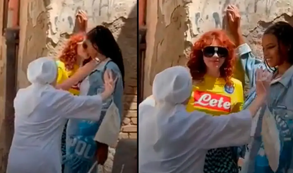 Las modelos Serena de Ferrari y Kyshan Wilson solo atinaron a reírse cuando eran recriminadas por su “comportamiento”. Foto: composición LR/captura de video/Unilad Las modelos Serena de Ferrari y Kyshan Wilson solo atinaron a reírse cuando eran recriminadas por su “comportamiento”. Foto: composición LR/captura de video/Unilad