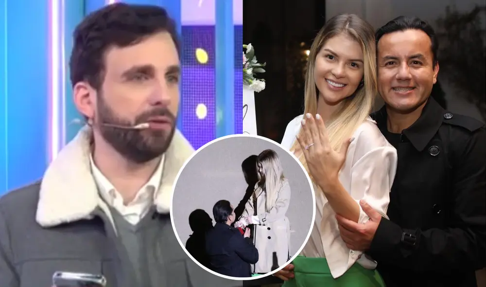 Rodrigo González revela cuánto habría gastado Richard Acuña en la pedida de mano a Brunella Horna. Foto: composición LR/ captura de Willax/ brunehorna/Instagram